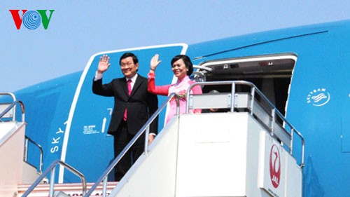 President Truong Tan Sang kicks off official visit to Japan - ảnh 1